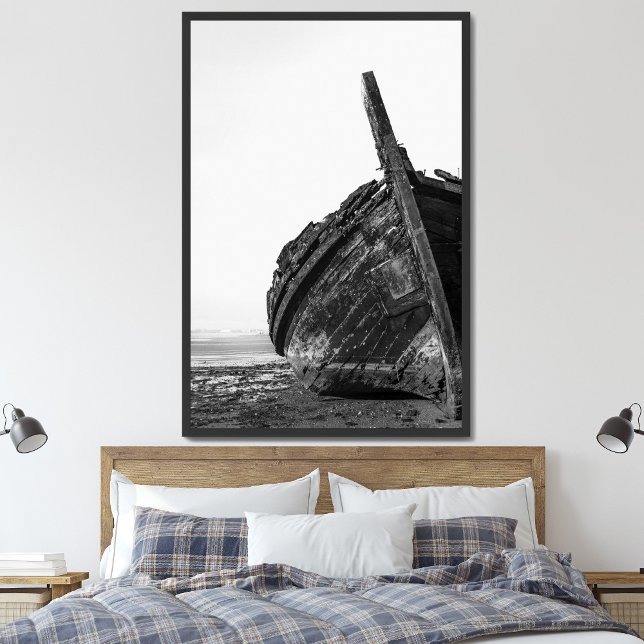 Poster Barco à vela tradicional do rio Tejo queimado e de (Criador carregado)