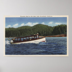 Poster Barco da excursão no lago