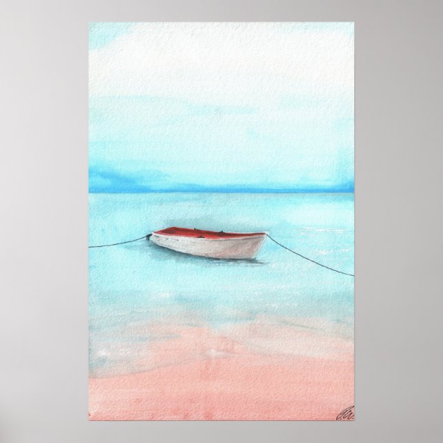 Poster Barco das águas de Elafonisi (Frente)