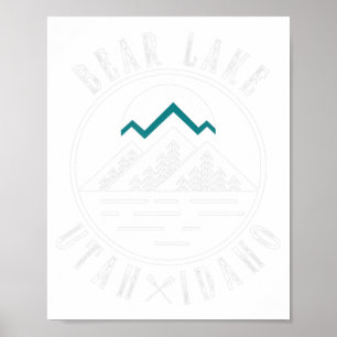 Poster Barco de acampamento Bear Lake Utah Idaho