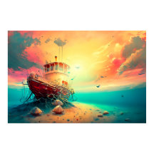 Barco de Camarão no Sunset