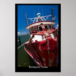 Poster Barco de Camarão Vermelho
