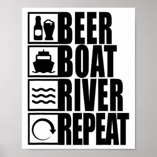Poster Barco de Cerveja Rio Repetir Bebendo Rio Vida