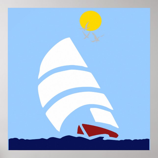 Poster Barco de vela (Frente)