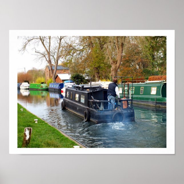 Poster Barco do canal Newbury (Frente)