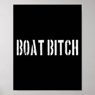Poster Barco Engraçado Ofensivo Náutico Humor Navegação