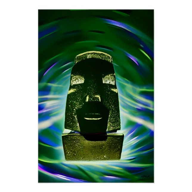 Pôster Barco Moai (Frente)