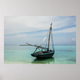 Poster Barco na praia Cocoyer - Haiti 2018