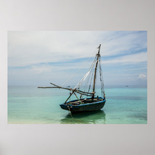 Poster Barco na praia Cocoyer - Haiti 2018