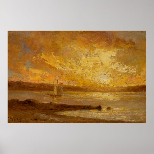 Poster Barco no Mar - Edward Mitchell Banister - c1890 (Frente)