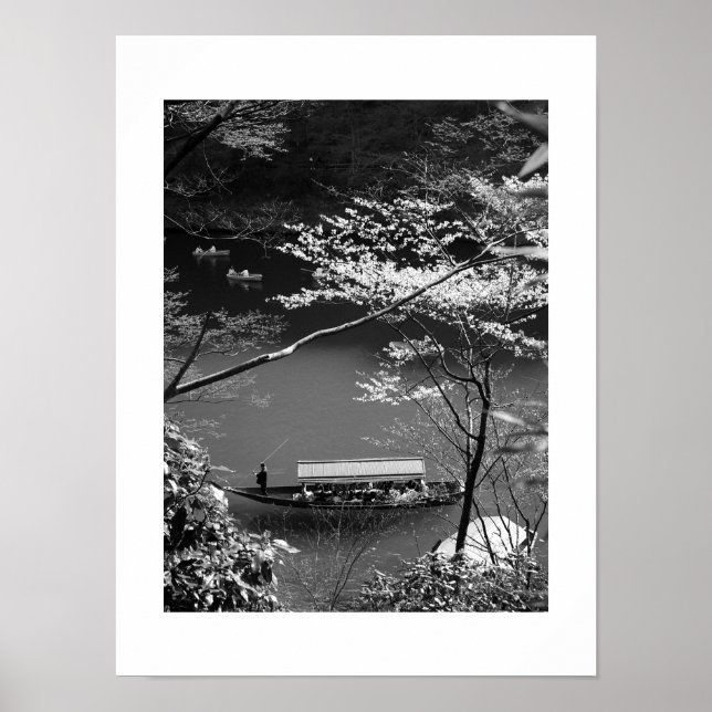 Poster Barco primavera: Arashiyama, Quioto (Frente)