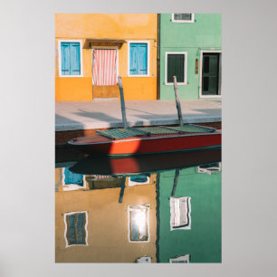 POSTER BARCO VERDE E VERDE ENCAIXADO EM PALCO