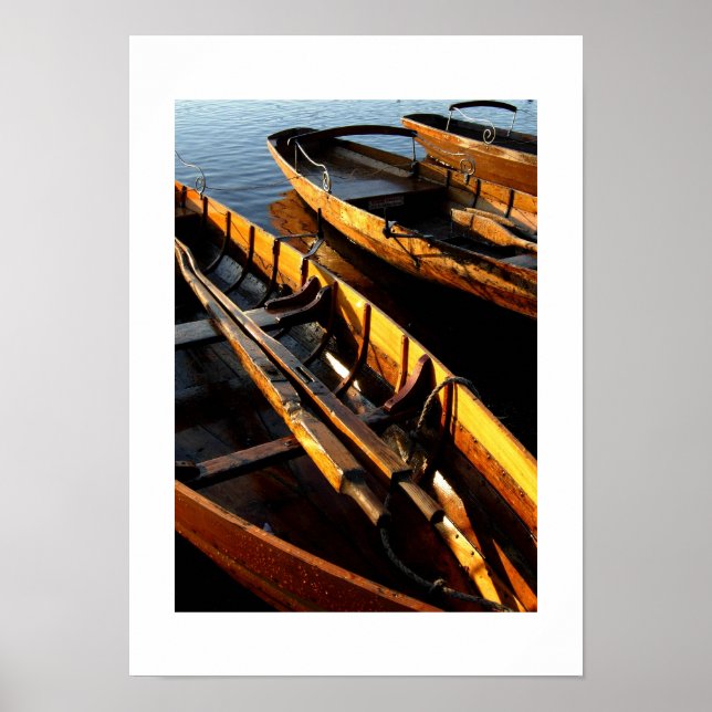 Poster Barcos a Remo em Derwentwater: o Distrito dos Lago (Frente)
