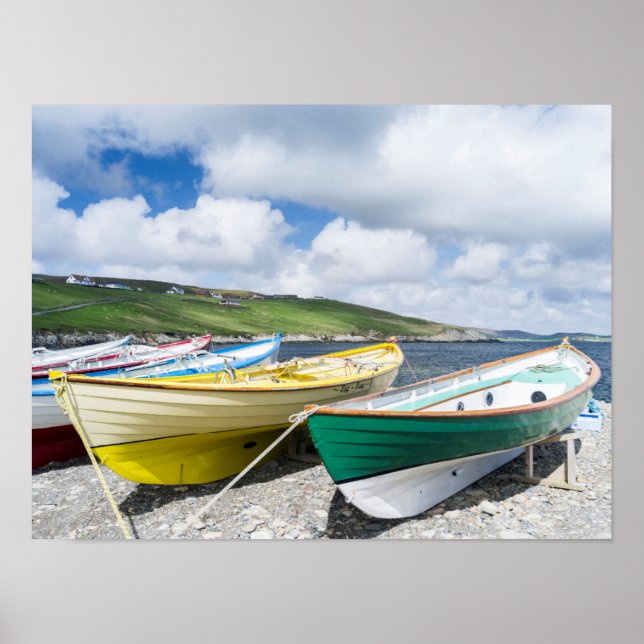 Poster Barcos a remos tradicionais (Frente)