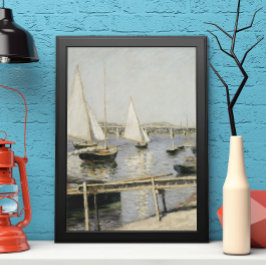 Pôster Barcos à vela na Argentina por Gustave Caillebotte