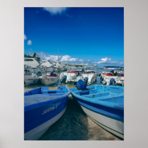 Poster Barcos Costeiros na Água Cartaz de Fotografia