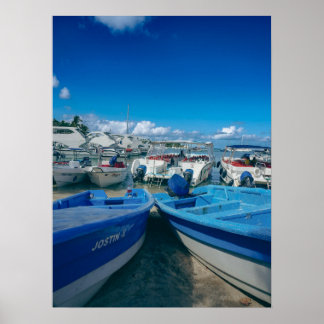 Poster Barcos Costeiros na Água Cartaz de Fotografia