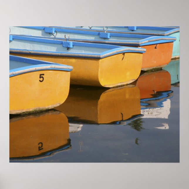 Poster Barcos de linha Henley-on-Thames no rio Tamisa, (Frente)