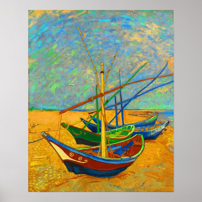 Poster Barcos de pesca na Rua. Marie (Frente)