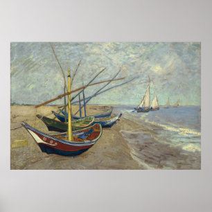 Poster Barcos de pesca por Vincent van Gogh
