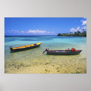 Poster Barcos de Pesca, Praia de Boston, Port Antonio,
