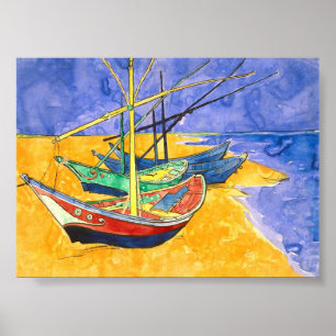 Pôster Barcos de Pesca Sardos-Mários Van Gogh Fine