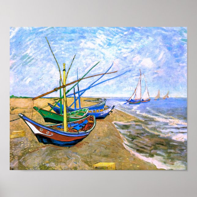Poster Barcos de Pesca Sardos-Mários Van Gogh Fine (Frente)