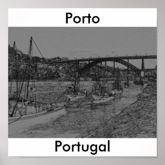 Pôster Barcos de Porto