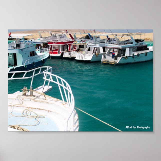 Poster Barcos do Mar Vermelho (Frente)