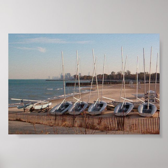 Pôster Barcos em terra (Frente)