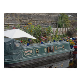 Pôster Barcos estreitos e jardim de flores