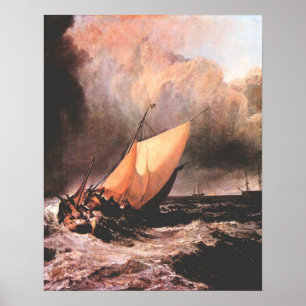 Pôster Barcos holandeses em um squall por Joseph Mallord