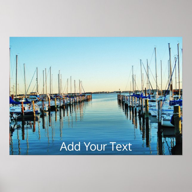 Poster Barcos na Marina por Shirley Taylor (Frente)