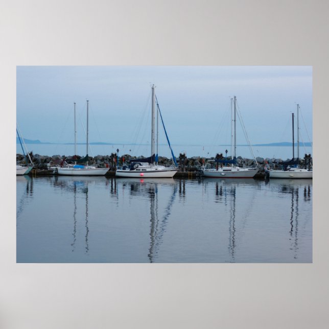Pôster barcos na praia (Frente)