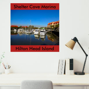 Pôster Barcos na Shelter Cove Marina Hilton Head Island S