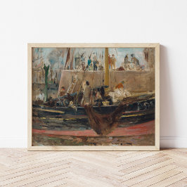 Poster Barcos no Quay | Berthe Morisot