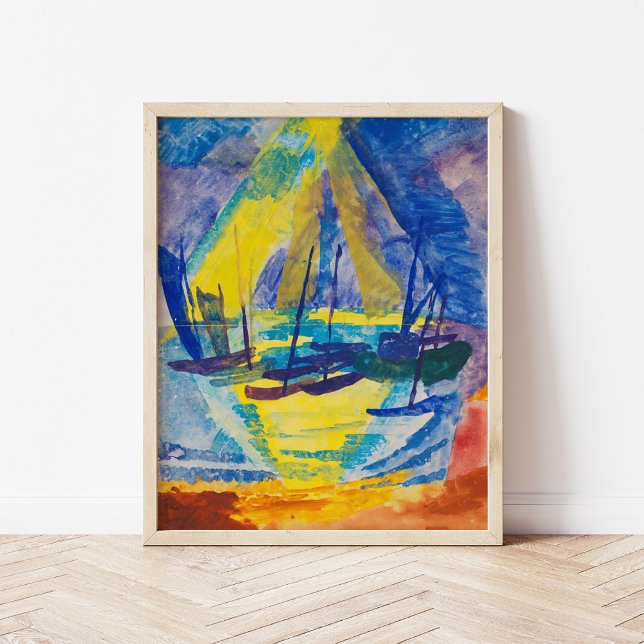 Poster Barcos no Sol da Noite | Fritz Schaefler (Criador carregado)