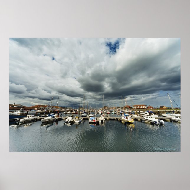 Poster Barcos Num Porto (Frente)