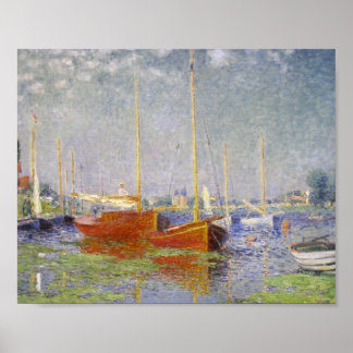 Poster Barcos Vermelhos em Argenteuil de Claude Monet (18