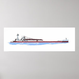 Poster Barge James L. Kuber e Tug Victory