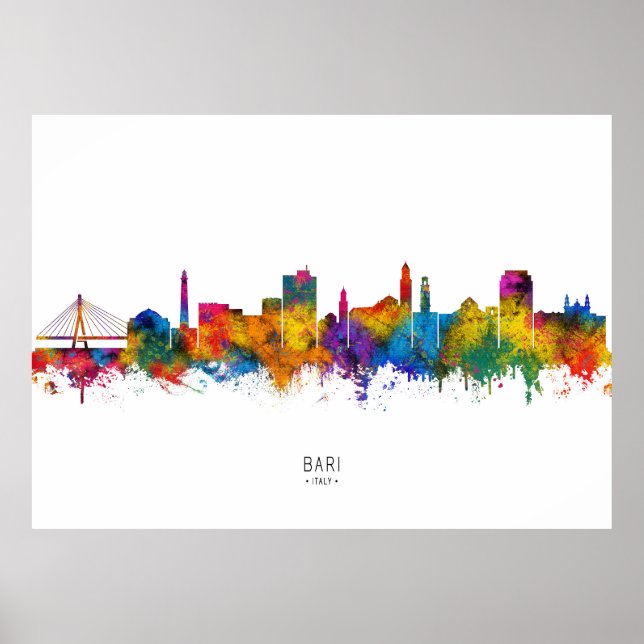 Poster Bari Italy Skyline (Frente)