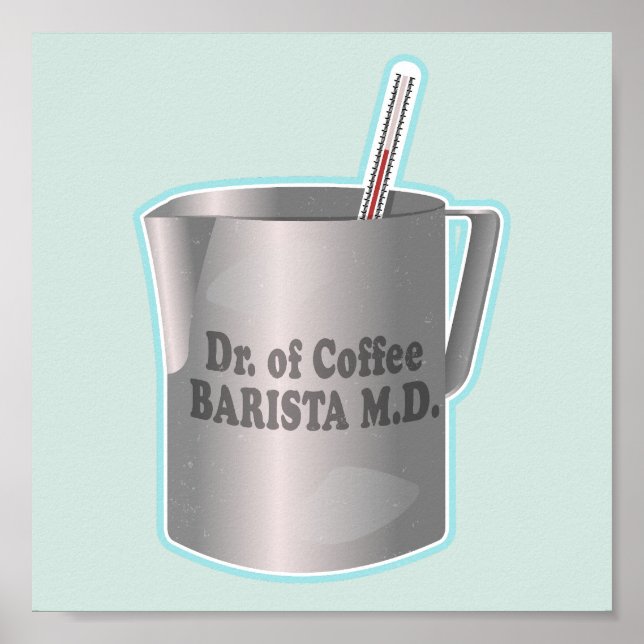 Poster Barista fazer de café (Frente)