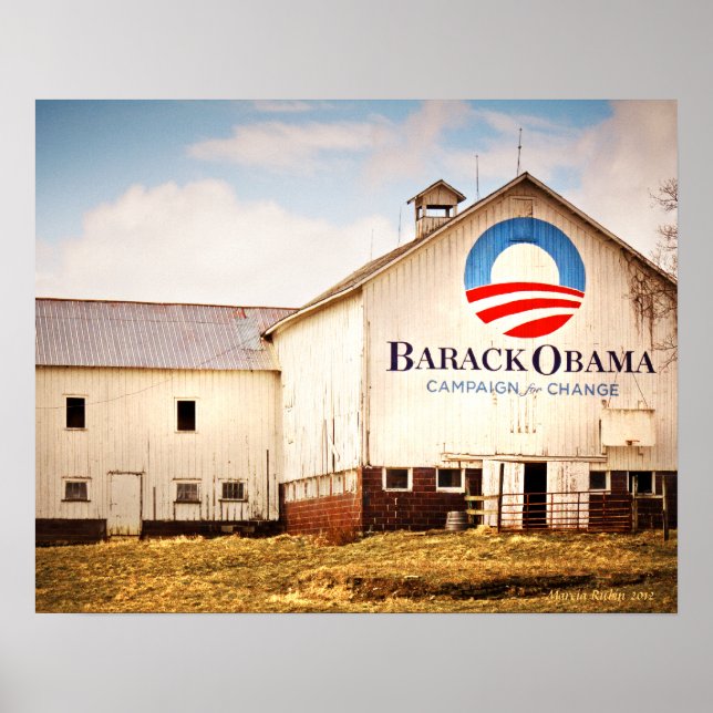 Pôster Barn da Campanha Presidencial de Barack Obama (Frente)