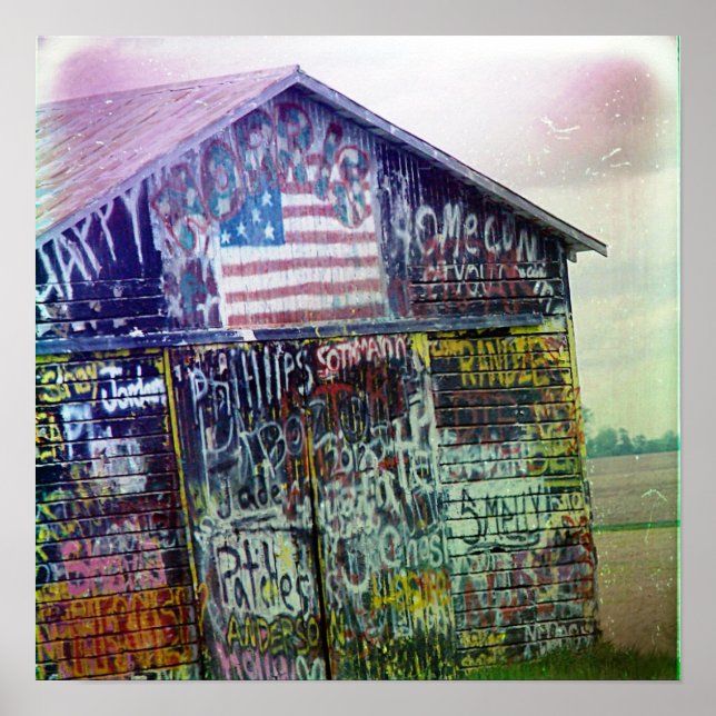 Pôster Barn de grafite (Frente)