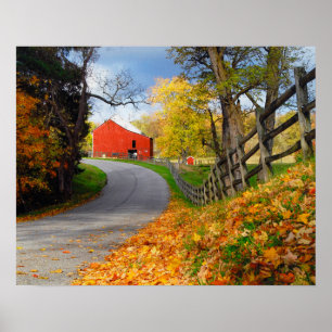 Pôster Barn in Fall