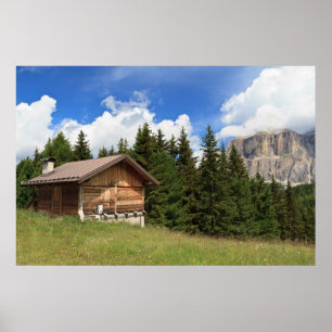 Pôster barn on Alpine pasture