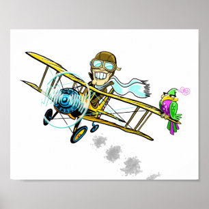 Poster barnstormer e pássaro