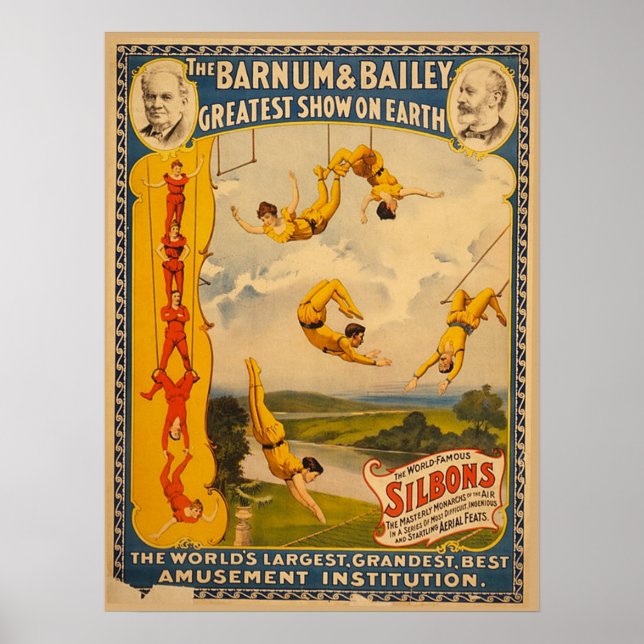 Pôster Barnum & Bailey Circus - Circa 1900 (Frente)