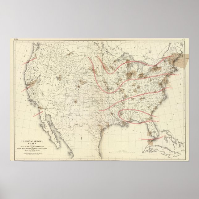 Pôster Barômetro dos EUA (Frente)