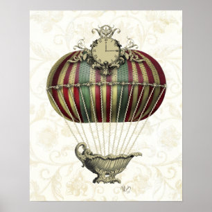 Pôster Baroque Balloon with Clock
